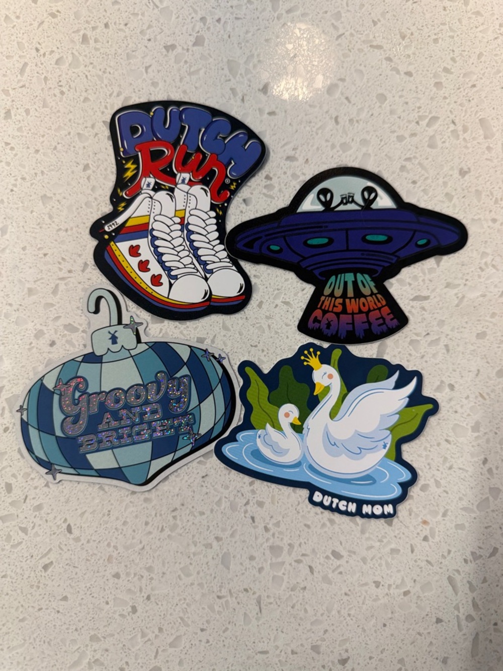 Dutch Bros Colorful Sticker Pack - Blue, Purple, White, Green, Red